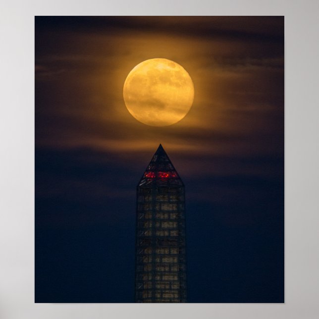 Affiche Monument de la super lune sur Washington (Devant)