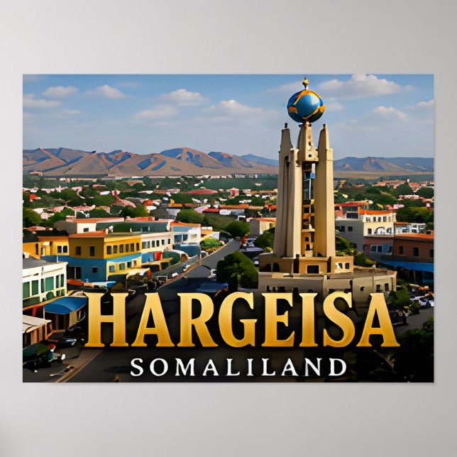 Affiche Monument de l'indépendance de Hargeisa et esprit d (Devant)