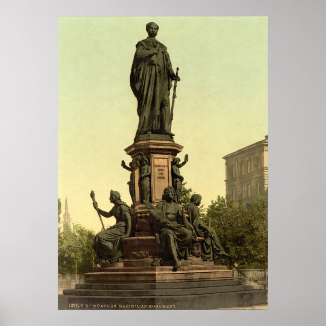 Affiche Monument Maximilian II à Munich (Devant)