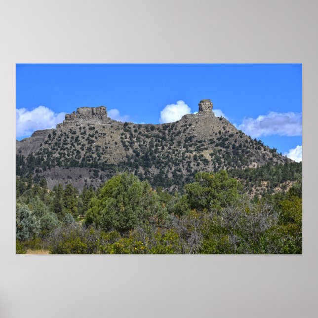 Affiche Monument national de Chimney Rock, Colorado (Devant)