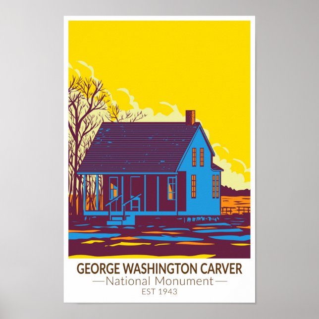 Affiche Monument national de George Washington Carver Vint (Devant)