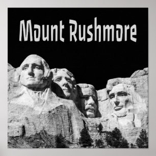 Affiche Monument national du Mont Rushmore Dakota du Sud