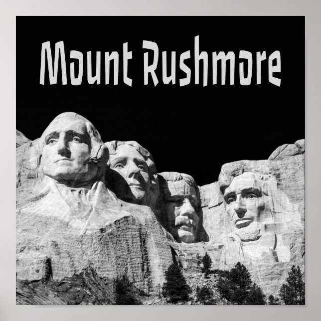 Affiche Monument national du Mont Rushmore Dakota du Sud (Devant)
