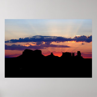 Affiche Monument Valley à Sunrise