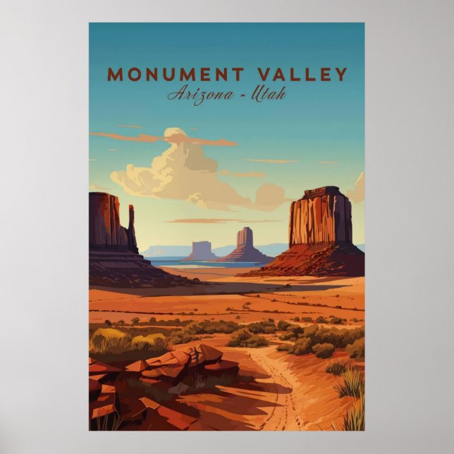 Affiche Monument Valley, Arizona Utah (Devant)