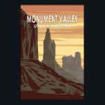 Affiche Monument Valley Arizona Utah Vintage<br><div class="desc">Monument Valley,  une région désertique de sable rouge située à la frontière entre l'Arizona et l'Utah,  est connue pour les imposantes buttes en grès du Monument Valley Navajo Tribal Park.</div>