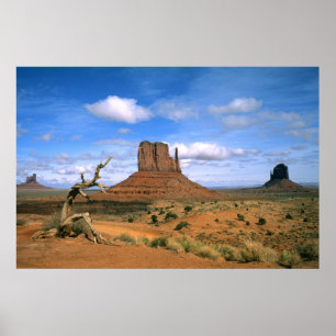 Affiche Monument Valley coloré des mitaines en Utah USA