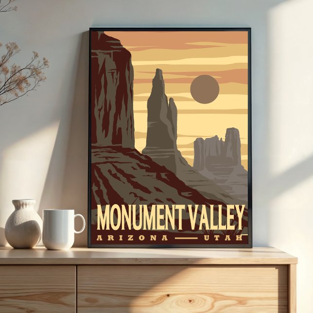 Affiche Monument Valley National Park Desert Landscape (Créateur téléchargé)