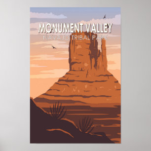 Affiche Monument Valley Navajo Tribal Park Vintage