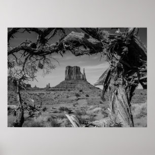 Affiche Monument Valley Noir et blanc