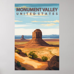 Affiche Monument Valley USA Voyage Iconique Mitten Buttes