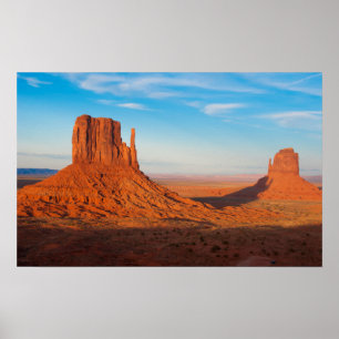 Affiche Monument Valley Utah désert mitaines en panoramiqu