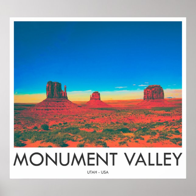 Affiche Monument Valley, Utah, USA (Devant)