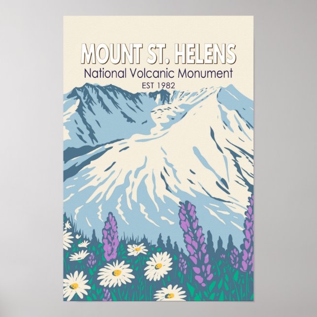 Affiche Monument volcanique national du mont St Helens Rét (Devant)