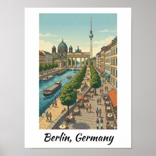 Affiche Monuments de voyage personnalisés Berlin Allemagne