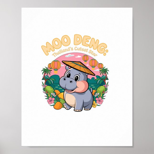 Affiche Moo Deng, star thaïlandaise de la compétition, Bou (Devant)
