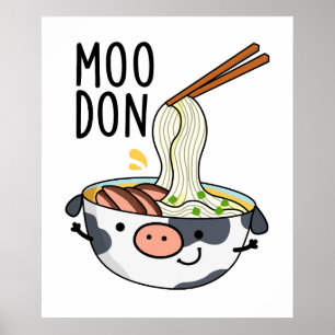 Affiche Moo-don Funny Udon Pun