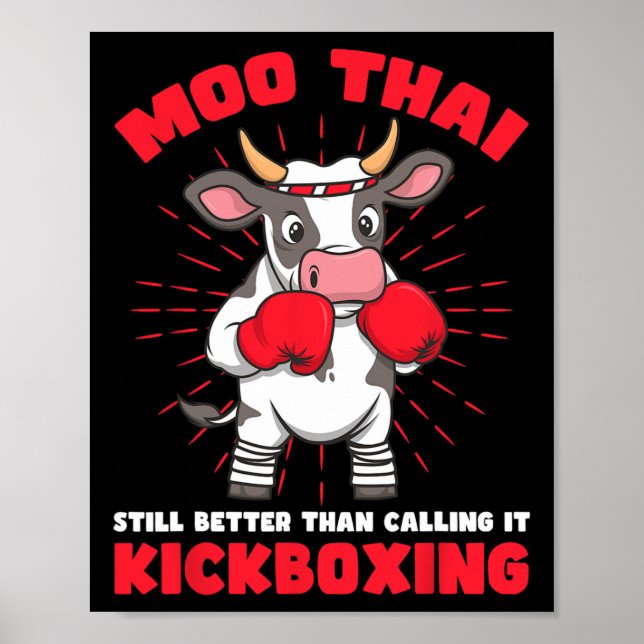 Affiche Moo Thai Better Than Kickboxing Design  (Devant)