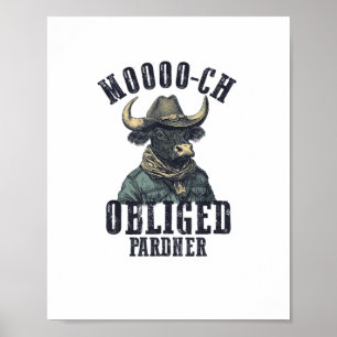 Affiche Mooche de rodéo de cow-boy vintage