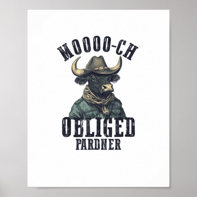 Affiche Mooche de rodéo de cow-boy vintage (Devant)