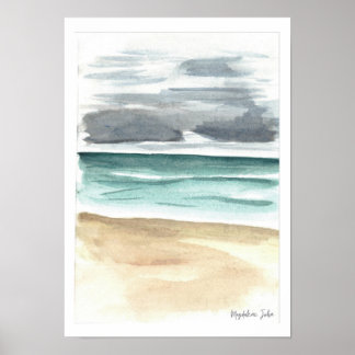 Affiche Moody Clouds au-dessus de la mer