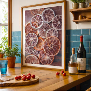 Affiche Moody fall sec orange chaud cuisine mur art