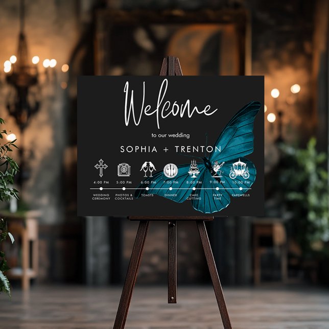 Affiche Moody foncé Mini Moth Turquoise Ordre des événemen (Créateur téléchargé)