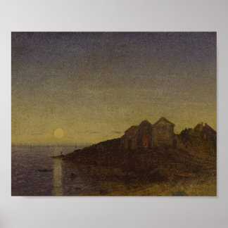 Affiche Moody Moonlit Bay Art
