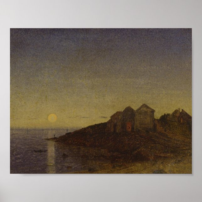 Affiche Moody Moonlit Bay Art (Devant)