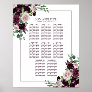 Affiche Moody Passion   Graphique de sièges à cadre floral