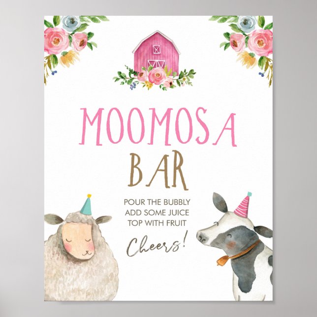 Affiche Moomosa Bar Mimosa Farm Animaux Barniard Anniversa (Devant)