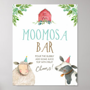 Affiche Moomosa Bar Mimosa Farm Animaux Barniard Anniversa