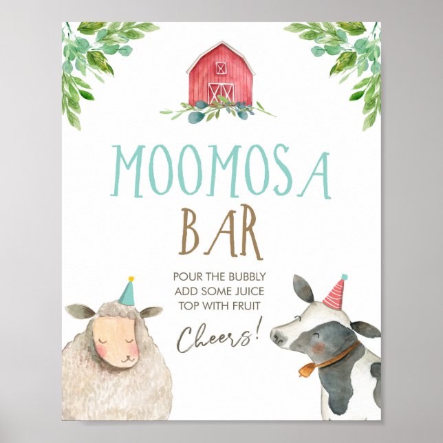Affiche Moomosa Bar Mimosa Farm Animaux Barniard Anniversa (Devant)