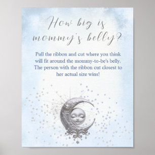 Affiche Moon Boy Baby shower Quelle est la taille du ventr