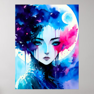 Affiche Moon Child Anime Imaginaire Art