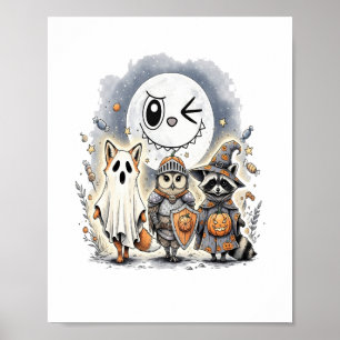 Affiche Moon Knight Raccoon Halloween