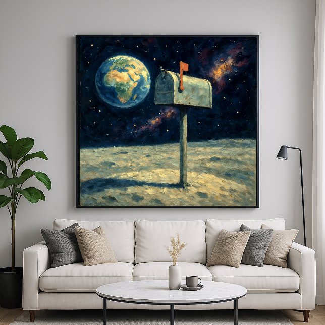 Affiche Moon Mailbox - Pastel Peinture Style Art (Créateur téléchargé)
