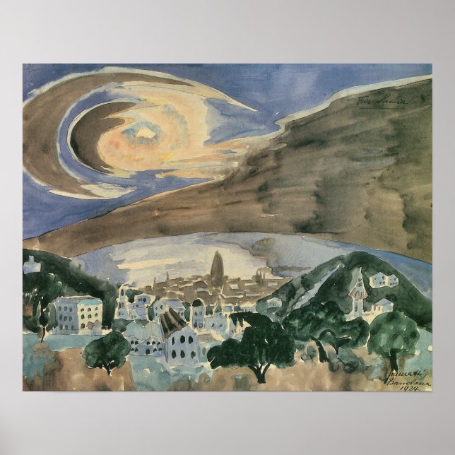 Affiche Moon Over Barcelona de Walter Gramatte (Devant)