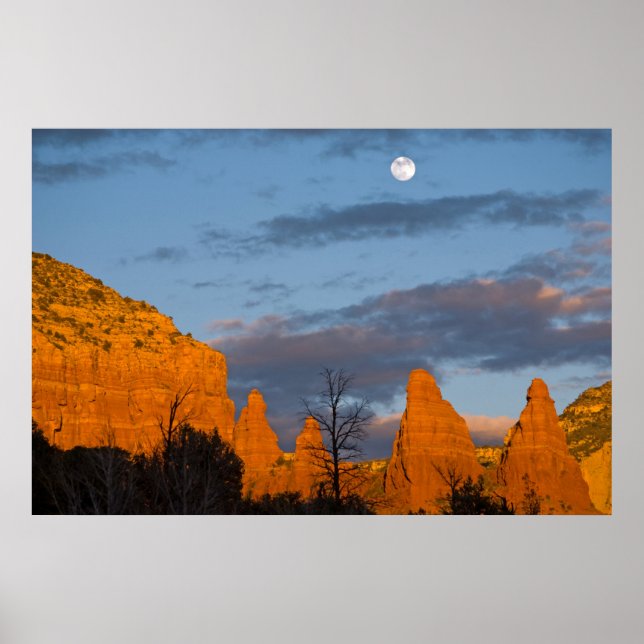 Affiche Moon Over Sedona, Arizona 2222 (Devant)