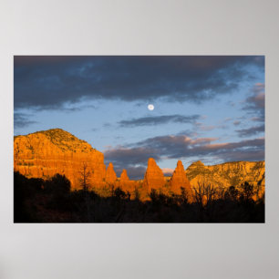 Affiche Moon Over Sedona, Arizona 2226