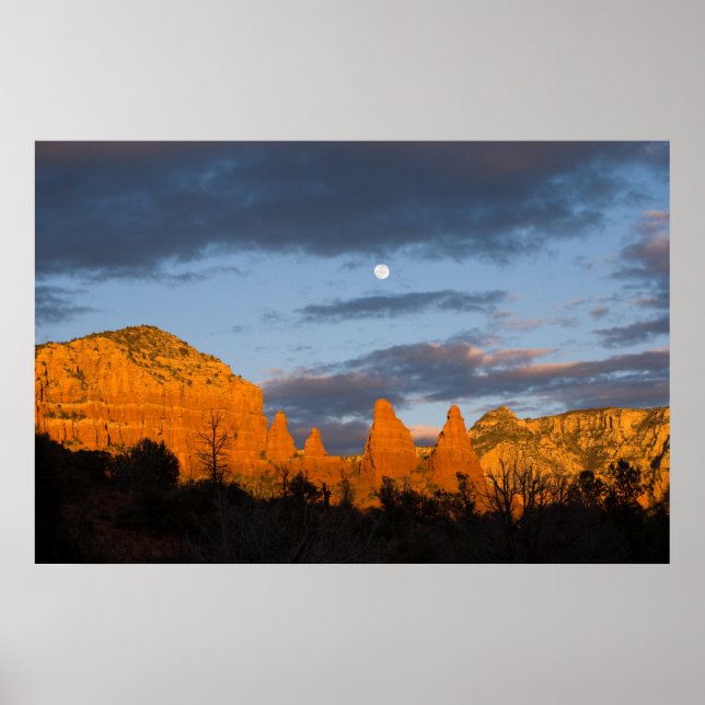 Affiche Moon Over Sedona, Arizona 2226 (Devant)
