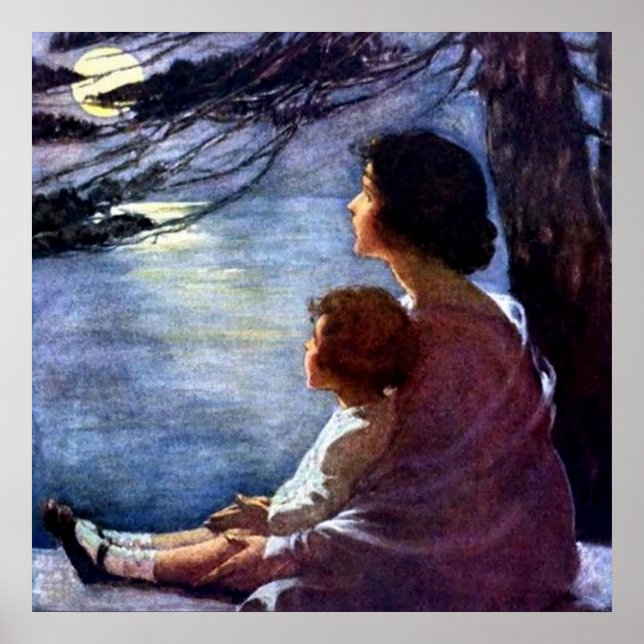 Affiche "Moonbeams" de Jessie Willcox Smith (Devant)
