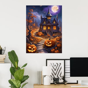 Affiche Moonlit Haunt : Un Imaginaire d'Halloween