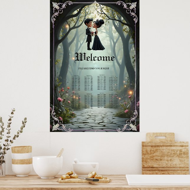 Affiche Moonlit Vows – A Cute Gothic Wedding Moment.  (Cuisine)
