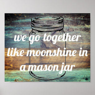 Affiche Moonshine Mason Jar