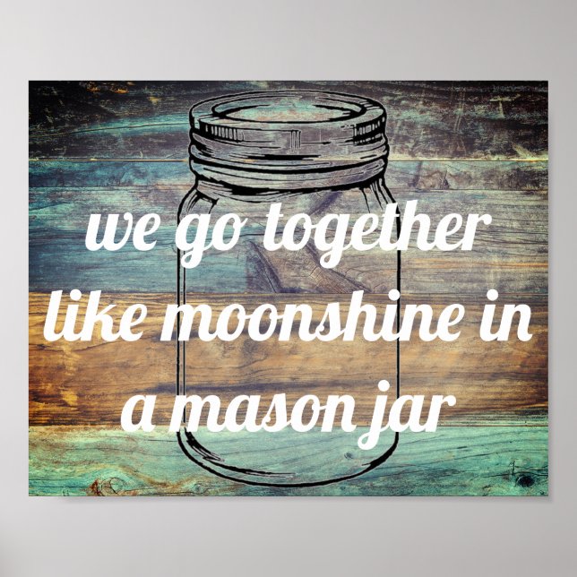 Affiche Moonshine Mason Jar (Devant)