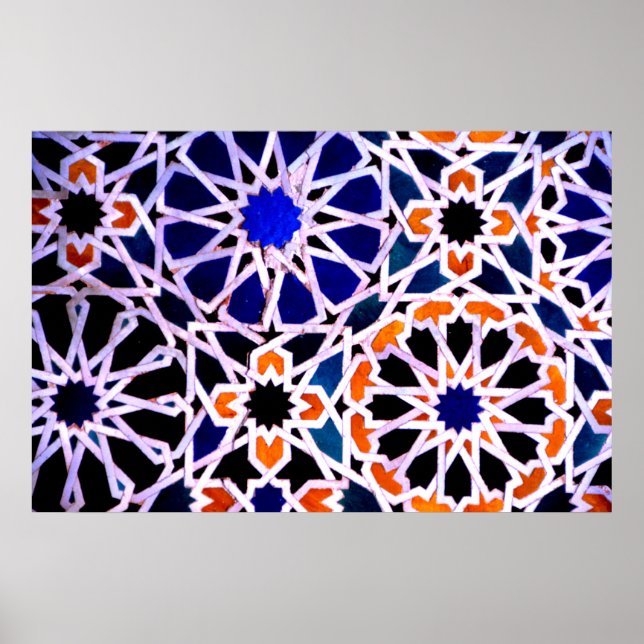 Affiche Moorish tile, The Alhambra, Spain (Devant)