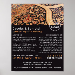 Affiche Moquette à motifs, Couche de tapis, Publicité sur