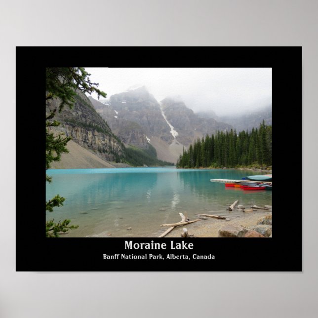 Affiche Moraine Lake, Alberta, Canada Paysage Design Po (Devant)