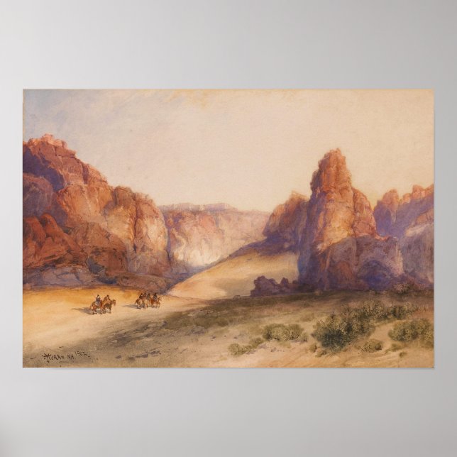 Affiche Moran - Le Rocher De L'Acoma Nouveau-Mexique 1902 (Devant)